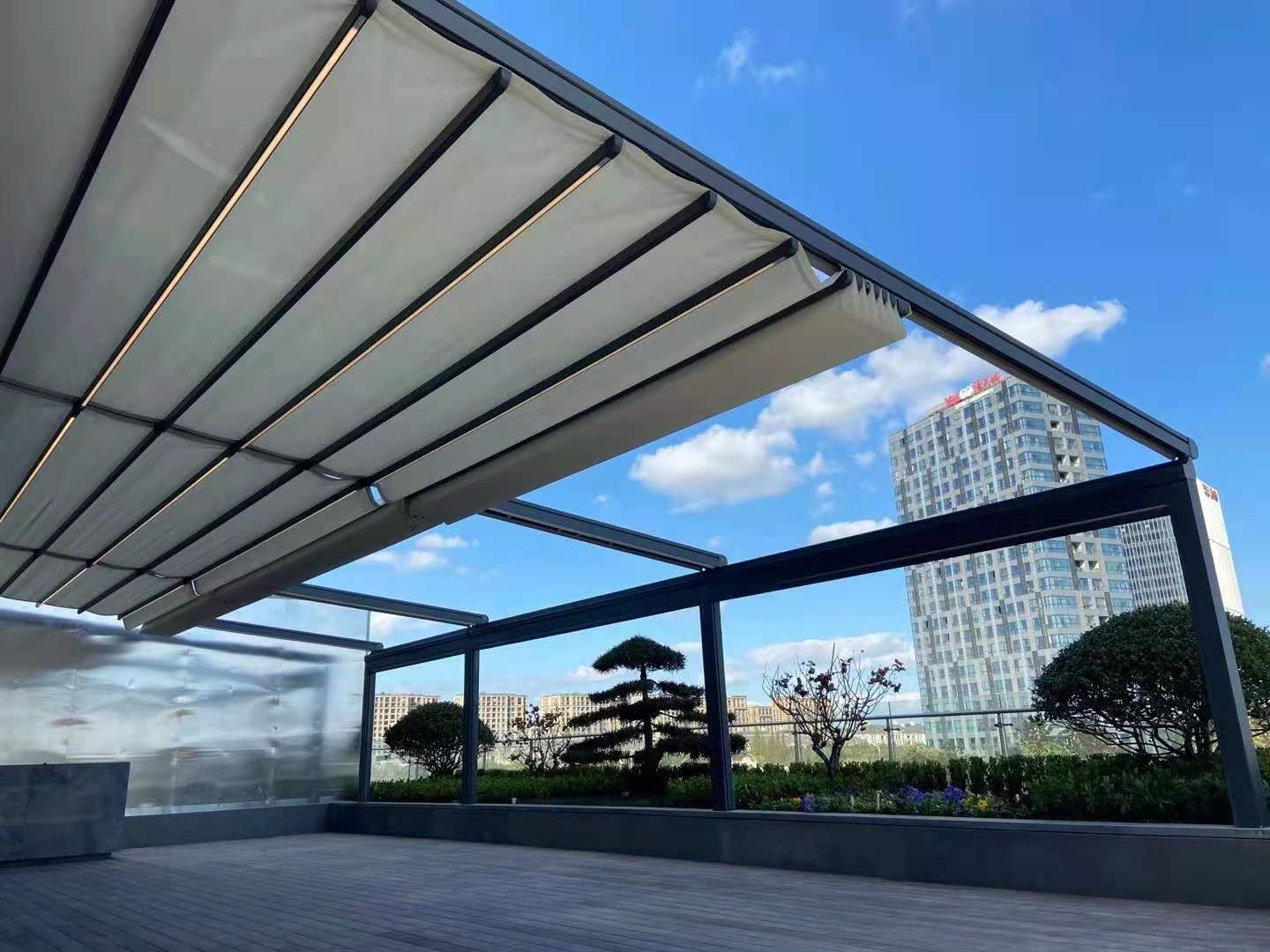 湖南叶子遮阳技术有限公司,湖南遮阳技术,户内外电动窗帘设计,电动遮阳帘销售,电动天棚帘安装